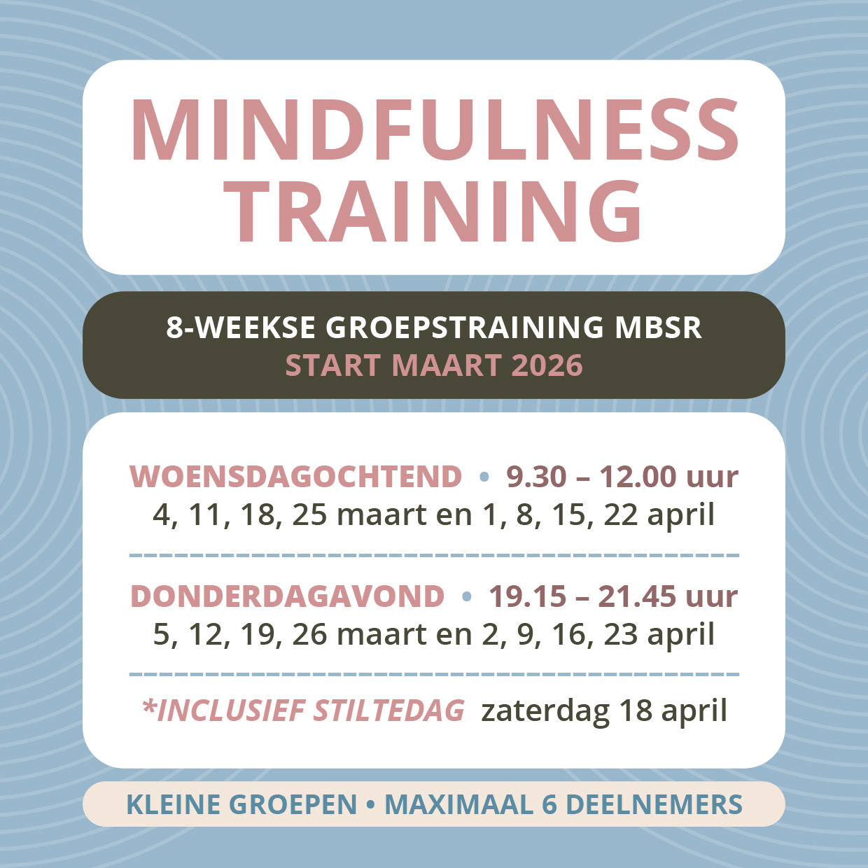 AHO MBSR_maart_2026 Mindfulness training MBSR Bennebroek Haarlem Heemstede Hoofddorp Hillegom Haarlemmermeer