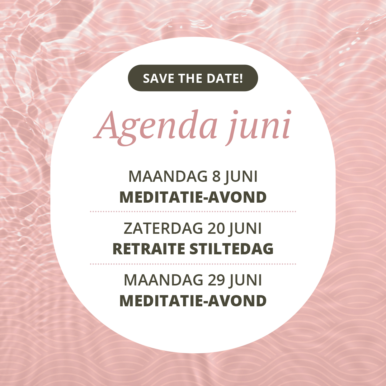 Ahora mindfulness agenda meditatie stiltedag Bolenstraake Haarlem Heemstede Hoofddorp