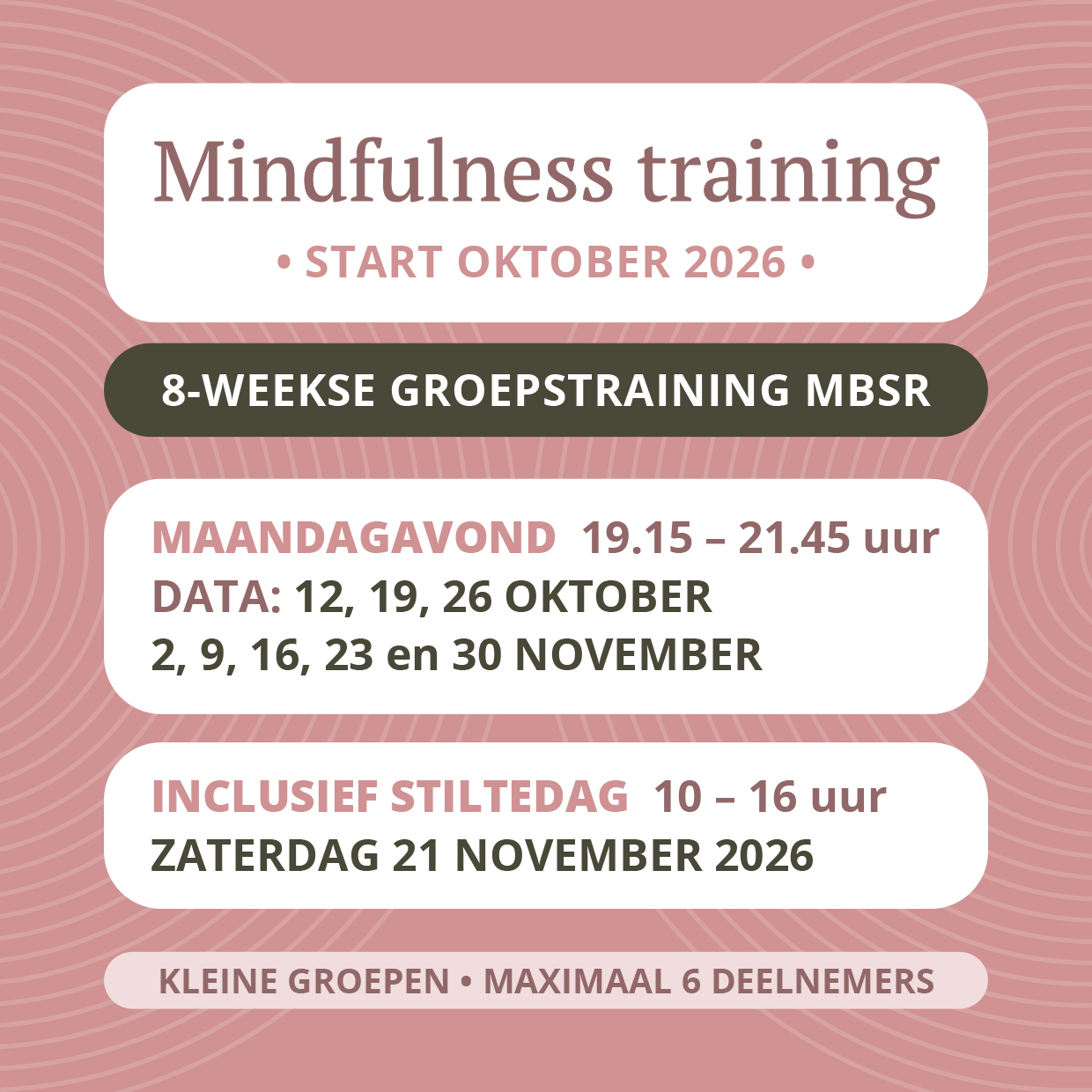 Ahora mindfulness Mindfulnesstraining MBSR Haarlem Hoofddorp Heemstede Hillegom
